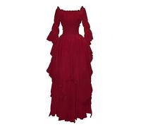 Disfraz Medieval Disfraz Mujer Medieval De Zingara Saloon Oeste Disfraces Originales Traje Hombre Carnaval Reina Inglaterra Princesa Adulto Medievales Gladiadora Talla Xxxl Fato Mulher Rojo Bruja