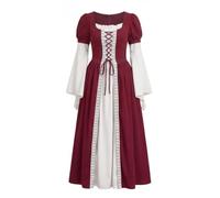 Disfraz Medieval Hombre Vestido Antiguo Lazo Cintura Largo Corte Performance Teatro Drama Histórico Elegante Auténtico Traje Medieval Hombre Teatral