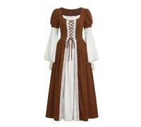 Disfraz Medieval Hombre Vestido Antiguo Lazo Cintura Largo Corte Performance Teatro Drama Histórico Elegante Auténtico Traje Medieval Hombre Teatral