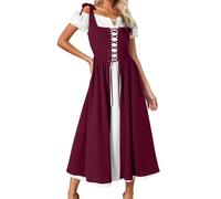 Disfraz Medieval Mujer Disfraz Bruja Medieval Mujer De Epoca Victoriana XXXXXXL Vintage Vestido Dress Costume Women Traje Victoriano Vestidos Medievales Blanco De Vikinga Halloween Ropa Vestido