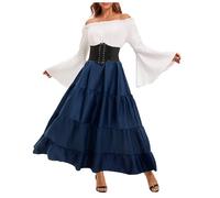 Disfraz Medieval Mujer Traje Medieval Mujer Vestido Renacentista Xs Steampunk Vestido Para Adulto Disfraz Bruja Vikinga Victoriano Trajes Medievales Verde Victoriano Costume Women Talla Grande