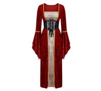 Disfraz Medieval Mujer Vestido Victoriano Mujer Traje Medieval 7Xl Verde Disfraces Medievales Campesina Disfraz De Epoca Victoriana Ropa Vestido Costume Women Cosplay De Vikinga Vestidos Medievales