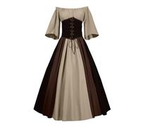 Disfraz medieval para mujer, disfraz de caballero, vestido medieval, largo Xs, ropa medieval, negro, vestido gótico, falda, disfraz de pirata, vestido de reina, vestido largo con cordones, carnaval