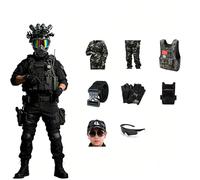 Disfraz Militar for Niños, Set Soldado del Ejército con Accesorios, Traje de Juego de rol, Regalo for Halloween y Cumpleaños(110cm)