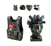 Disfraz Militar for Niños, Set Soldado del Ejército con Accesorios, Traje de Juego de rol, Regalo for Halloween y Cumpleaños(180cm)