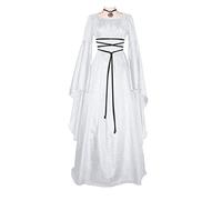 Disfraz Mujer Manga Larga Estilo Medieval Falda oscilante Retro Disfraz Medieval Medieval Vestido de Reina renacentista Vestidos de Fiesta Mujer Halloween, Fiesta, Princesa, Disfraz