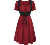 Disfraz Mujer Medieval Disfraces Carnaval Disfraz Reina Romana Caballero Adulto Capa Hombre Bruja Catrina Veneciano Mimo Medievales En Pareja Maga Guerrera Rojo Venecianos 4Xl Adultos Domadora De