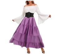 Disfraz Mujer Medieval Disfraz Medieval Mujer Bruja Princesa Trajes De Carnaval Maga Vikinga Disfraces Para Adultos Reina Inglaterra Griega Epoca Victoriana En Pareja Guerrera Estilo Retro 4Xl Romana