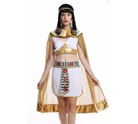 Disfraz Mujer Mujeres Carnaval Egipcia Cleopatra Pharaonin Blanco M