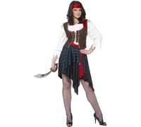 Disfraz Mujer Pirata Lady Wench Traje Piratas del Caribe Adulto Tallas 8 - 22
