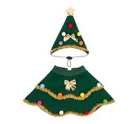 Disfraz navideño para mascotas: disfraz de árbol de Navidad, ropa de perro para fiestas navideñas | Ideal para guardarropa de cachorros pequeños, medianos y grandes para fotografía, reuniones