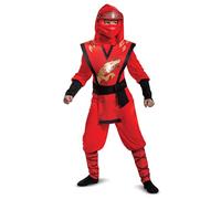 Disguise Oficial Deluxe - Disfraz Ninjago Rojo, Disfraz Ninja Rojo Niño, Ninjago Disfraz Niño, Disfraz Lego Niño, Disfraz Niño Ninja, Disfraz Niño Ninjago, Disfraz Carnaval Niño Halloween Talla M