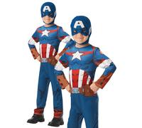Disfraz Oficial De Capitán América Para Niños Marvel Superhéroe Niños Niñas