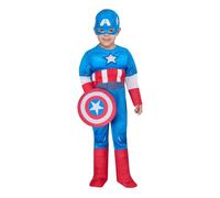 Disfraz oficial de Marvel Spidey and His Amazing Friends Capitán América Deluxe para niños de 5 a 6 años