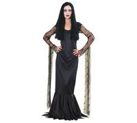 Disfraz oficial de Morticia Familia Addams ™ para mujer 8 - 10 Black