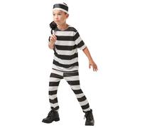 Disfraz oficial de prisionero de la casa embrujada de Rubie's para ni o (talla mediana)