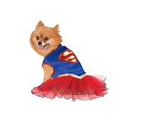 Disfraz Oficial de Rubie'S DC Comics Supergirl para Perro, Vestido tutú, tamaño: XS Cuello a Cola, 7 Pulgadas, Pecho 12 Pulgadas, Halloween, Halloween