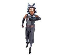 Disfraz oficial de Star Wars para adultos de Ahsoka Tano para Halloween, overol con cinturón, brazaletes y tocado de tela (talla S)