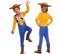 Disfraz oficial de Woody de Disney para niños, incluye sombrero de Woody, traje de vaquero, disfraz de Toy Story para el Día del Libro - 7-8 Años