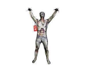 Disfraz para adulto de Zombie , color/modelo surtido | Mono Integral Azul con Capucha, Aspecto de Zombi, Cierre de Cremallera, Perfecto para Halloween, Ideal para Cosplay