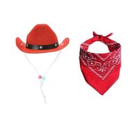 Disfraz para mascotas, sombrero de perro, bandanas, bufanda, conjunto para gatos, perros, festival, mascota, Halloween, disfraz de disfraz de perro occidental