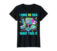 Disfraz para niños y niñas con Texto en inglés I Have No Idea What This Is 90s Boys 80s Camiseta gráfica económica, Mujer, Negro, XS