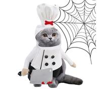 Disfraz para Perro | Ajustable Disfraz De Chef para Mascotas Y Perros | Accesorios para Fotos con Camisa de Cocinero Gorro Disfraces Vestimenta para Mascota Pequeño Mediano Grande Cachorro Gatito
