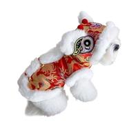 Disfraz para perros pequeños | Chinese New Year Warm Soft Lion Dance,Winter Cat Clothes for Small Dogs - for Puppy Pet Indoor Outdoor Home Walking Spring Festival Party Travel Photoshoot