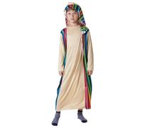 Disfraz Pastor NiñO Set De Pastor Infantil Disfraz Hebreo Niño Vestuario de Pastora Medieval Infantil Histórica y Juego de Simulación Navidad - Traje Para Niños Para Feria (d-Beige, 6-13 Years)