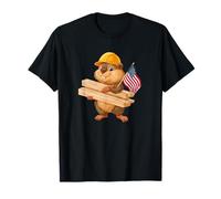 Disfraz patriótico de Castor de manitas para Adultos y niños Camiseta