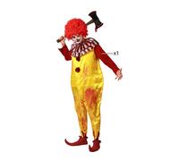 Atosa Disfraz de Payaso Amarillo Halloween Hombre Adulto XS