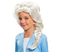 Disfraz Peluca Elsa Niña Hielo Nieve Fría Princesa Corta Blanca Trenza 22810