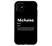 Disfraz Personalizado Divertido de Nicholas Definition para Nick Carcasa para iPhone 11