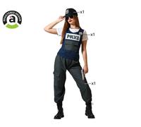 Atosa disfraz policia chaleco azul mujer adulto XL