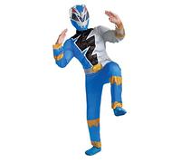 Disfraz Power Ranger azul para niños, traje oficial Power Rangers Dino Fury con máscara, talla L (10-12)