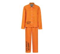 Disfraz Preso Hombre Disfraces Halloween Mujer Disfraz Prisionero Naranja para Adultos Conjunto de Ropa Recluso Camisa Y Pantalones, Disfraces Carcelero Convicto Criminal Costume Carnaval Cosplay