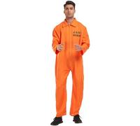 Disfraz Preso Hombre Disfraz Presidiario Prisionero Mono Naranja Parejas Adultos Gracioso Prisionera Mujer De Rojo Traje Presa Carnaval Para Pareja Overall Convicto Xxl Fantasias Presos Adulto Unisex