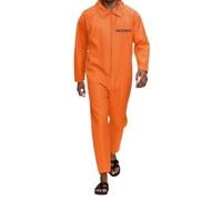 Disfraz Prisionero Disfraz Preso Hombre Preso Carcelero Naranja Convicto Traje Mono Prisoner Costume Adulto Halloween Trajes De Presos Prisionera Mujer Niño Talla M Xs Vis A S Rojo Men Agente Secreto