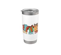 Disfraz religioso familiar de Navidad a juego con fe, esperanza, amor Vaso térmico de acero inoxidable de doble pared