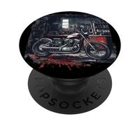 Disfraz Retro de Garaje de Motocicleta para Amantes de Las Bicicletas PopSockets PopGrip Adhesivo