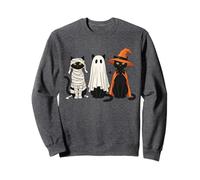 Disfraz Retro de Gato Bruja Fantasma de Momia, Lindo Amante de los Gatos espeluznantes Sudadera