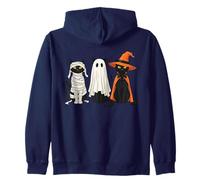 Disfraz Retro de Gato Bruja Fantasma de Momia, Lindo Amante de los Gatos espeluznantes Sudadera con Capucha
