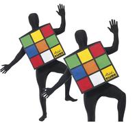 Disfraz Retro Unisex De Rubik's Cube De Los 80, Talla Única, Nuevo