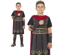 Disfraz Romano Medieval Infantil Smiffys Negro 4-12 Años Traje Completo