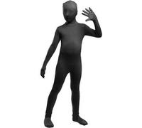 Disfraz segunda piel negro para niños 5-6 años
