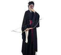 Disfraz tradicional chino de la antigua dinastía Han Hanfu con cinturón, traje largo para fiesta de Halloween, Negro, M