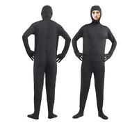 Disfraz unisex de cuerpo completo para actuaciones en escenario, cosplay y actividades de juego de rol (negro, talla M)