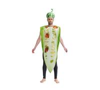 Disfraz unisex de Halloween y Navidad, con estampado de calabaza amarga verde, disfraz de actuación para adultos, talla M