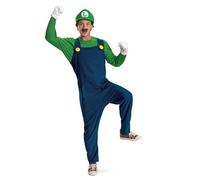 Disfraz unisex de Luigi, disfraz oficial de Super Mario para adulto, unisex, talla XS/S