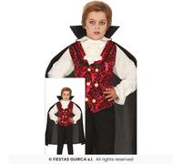 Disfraz Vampiro Clásico Niños Drácula Halloween Fiestas Guirca Poliéster Multi
